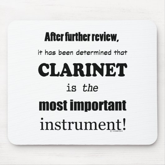 Klarinette wichtigstes Instrument Mousepad (Vorne)