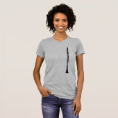 Klarinette Zeichnend T - Shirt (Vorne ganz)