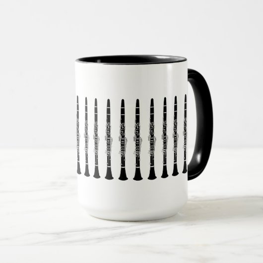 Klarinette Zeichnend Tasse (VorderseiteRechts)