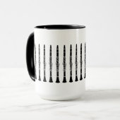 Klarinette Zeichnend Tasse (Vorderseite Links)