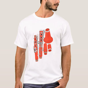 Klarinette zerlegt T-Shirt