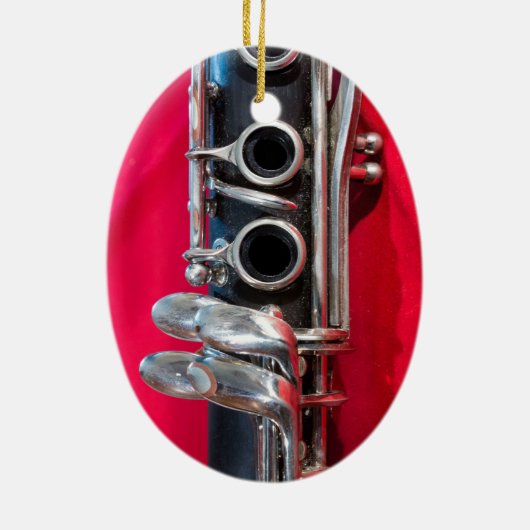 Klarinette zu Rot Keramikornament (Hinten)