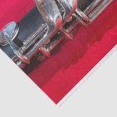 Klarinette zu Rot Seidenpapier (Ausschnitt)