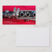 Klarinette zu Rot Visitenkarte (Vorne/Hinten)