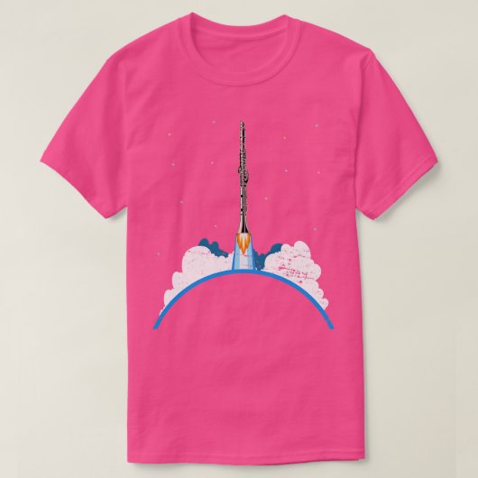 Klarinette zu Science Gift Music Rocket T-Shirt (Design vorne)