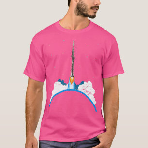 Klarinette zu Science Gift Music Rocket T-Shirt
