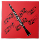 Klarinette zum musikalischen Hintergrund Fliese (Vorderseite)