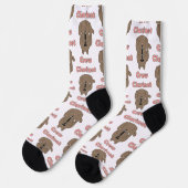 Klarinetten-Crew Brauner Hund Lustig Socken (Linkes Detail)