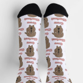 Klarinetten-Crew Brauner Hund Lustig Socken (Oben)