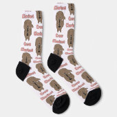 Klarinetten-Crew Brauner Hund Lustig Socken (Rechts)