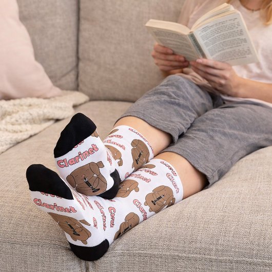 Klarinetten-Crew Brauner Hund Lustig Socken