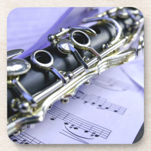 Klarinettenblatt-Musikband-Orchester Getränkeuntersetzer