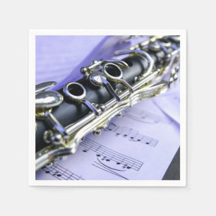 Klarinettenblatt-Musikband-Orchester Serviette