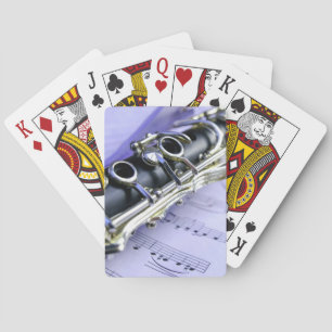 Klarinettenblatt-Musikband-Orchester Spielkarten