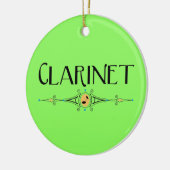 Klarinettendekorationslinie Keramik Ornament (Links)