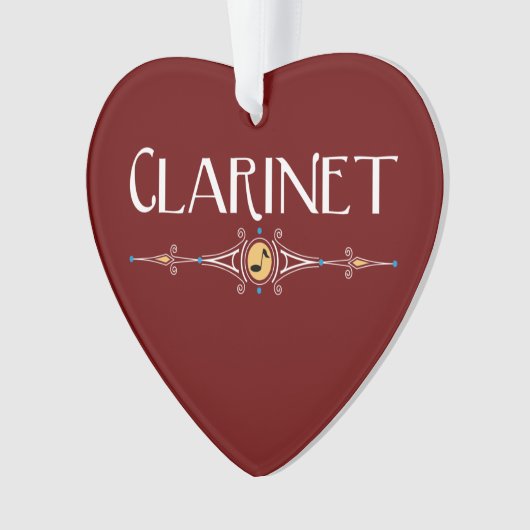 Klarinettendekorationslinie Ornament (Vorderseite)