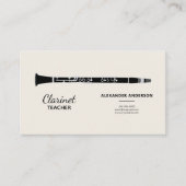 Klarinettenlehrer Visitenkarte (Vorderseite)
