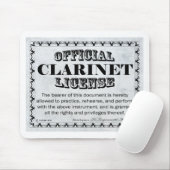 Klarinettenlizenz Mousepad (Mit Mouse)