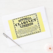 Klarinettenlizenz Rechteckaufkleber Rechteckiger Aufkleber (Umschlag)