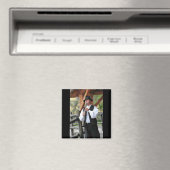 Klarinettenmann auf dem Bauernhof Magnet (In Situ (Geschirrspüler))