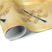 Klarinettenmusik, populäres Design, Geschenkpapier (Rolleneckpunkt)