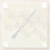 Klarinettenmusik, populäres Design, Glasuntersetzer (Rückseite)