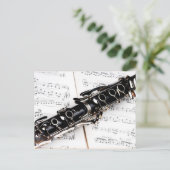 Klarinettenmusik Postkarte (Stehend Vorderseite)