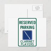 Klarinettenparkplätze Postkarte (Vorne/Hinten)