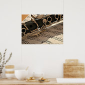 Klarinettenschließung Poster (Küche)