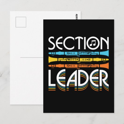 Klarinettenspalette Postkarte (Vorne/Hinten)