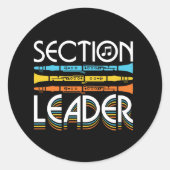 Klarinettenspalette Runder Aufkleber (Vorderseite)