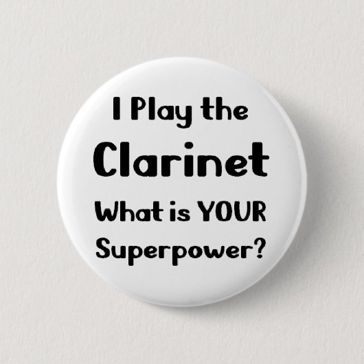 Klarinettenspieler Button (Vorderseite)
