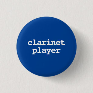 Klarinettenspieler-Typografie-Button Button