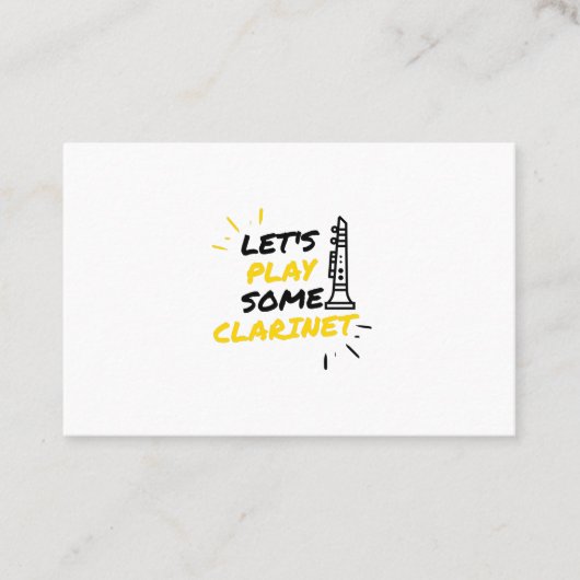 Klarinettenspieler Visitenkarte (Vorderseite)