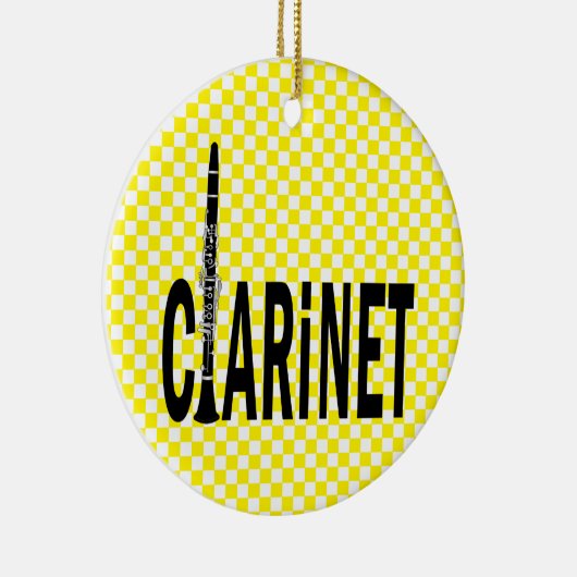 Klarinettentext Keramik Ornament (Rechts)