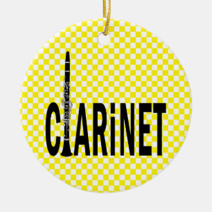 Klarinettentext Keramik Ornament