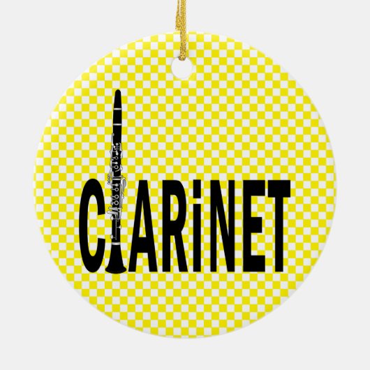 Klarinettentext Keramik Ornament (Hinten)