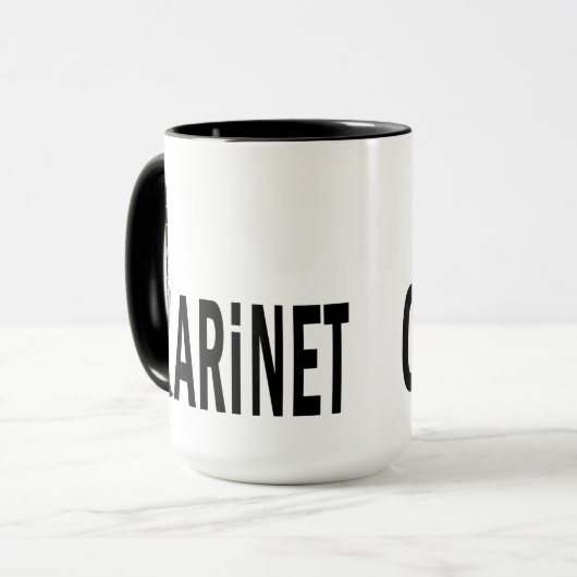 Klarinettentext Tasse (Vorderseite Links)