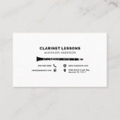 Klarinettenunterricht Visitenkarte (Rückseite)