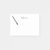 Klarinettenvorlage, anpassbar post-it klebezettel (Vorderseite)