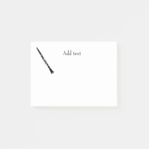 Klarinettenvorlage, anpassbar post-it klebezettel