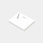 Klarinettenvorlage, anpassbar post-it klebezettel (angewinkelt)