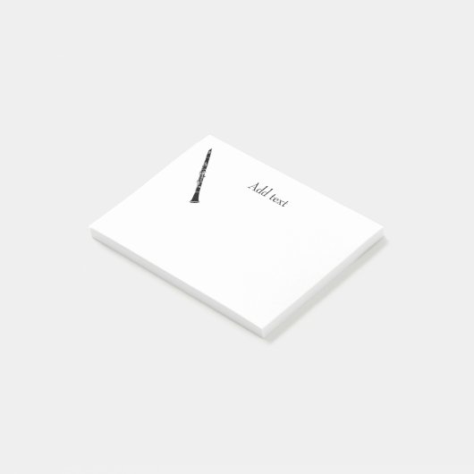 Klarinettenvorlage, anpassbar post-it klebezettel (angewinkelt)
