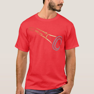 Klarinettenzeichnung Mädchen T-Shirt