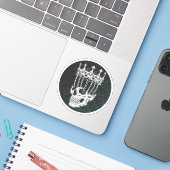 Klarsichtfolie Golf Schädelkorb Aufkleber (Laptop mit iPhone)