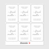 Klarsichtige 2 x 3"-Watchtel Aufkleber (Blatt)