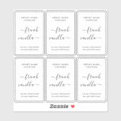 Klarsichtige 2 x 3"-Watchtel Aufkleber (Blatt)