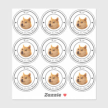 Klarsichtsticker für Dodgecoin Circle Business-Log