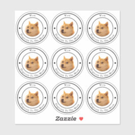Klarsichtsticker für Dodgecoin Circle Business-Log Aufkleber