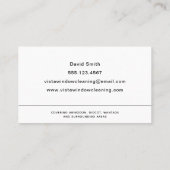 Klarstellung des benutzerdefinierten Logos, schwar Visitenkarte (Rückseite)